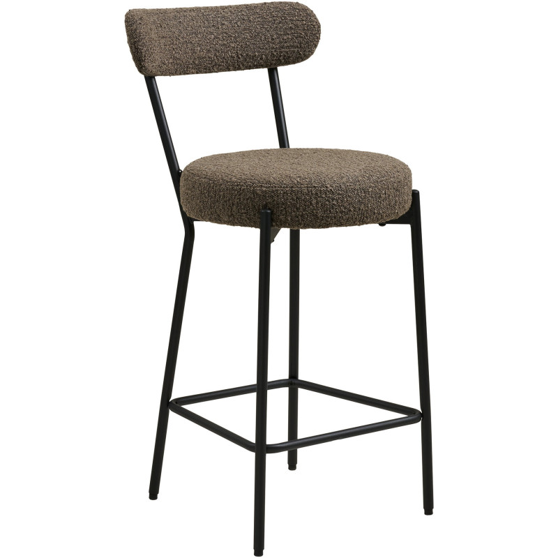 Tabouret de bar bouclette marron 39x46x90 cm Badalona House Nordic - 1