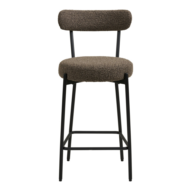 Tabouret de bar bouclette marron 39x46x90 cm Badalona House Nordic - 3