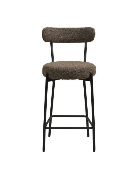 Tabouret de bar bouclette marron 39x46x90 cm Badalona House Nordic - 3