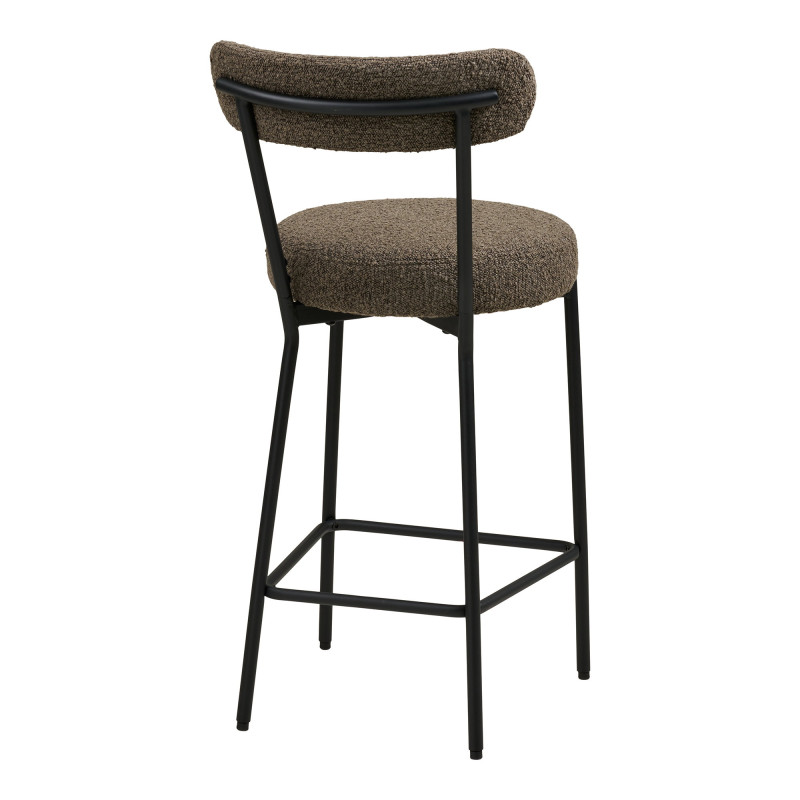 Tabouret de bar bouclette marron 39x46x90 cm Badalona House Nordic - 5