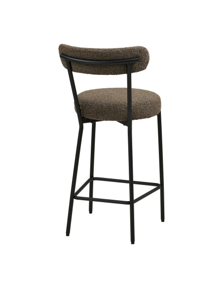 Tabouret de bar bouclette marron 39x46x90 cm Badalona House Nordic - 5