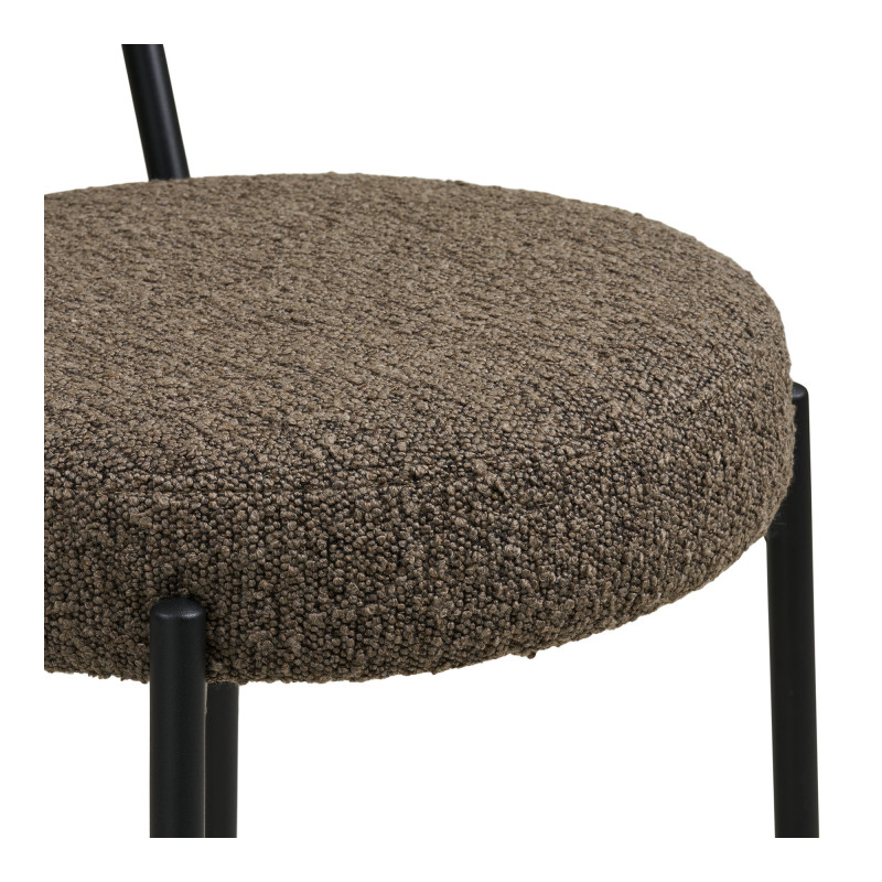 Tabouret de bar bouclette marron 39x46x90 cm Badalona House Nordic - 6