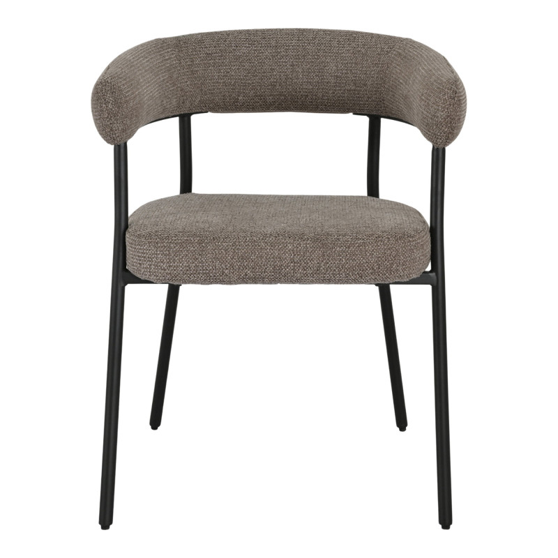 Lot de 2 chaises de salle à manger scandinaves en tissu marron 57,5x56x77 cm Trivio House Nordic - 3