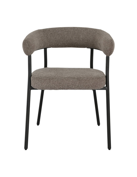 Lot de 2 chaises de salle à manger scandinaves en tissu marron 57,5x56x77 cm Trivio House Nordic - 3