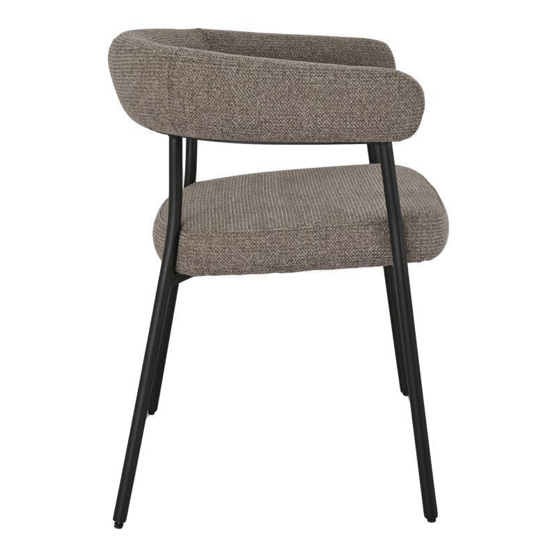 Lot de 2 chaises de salle à manger scandinaves en tissu marron 57,5x56x77 cm Trivio House Nordic - 4