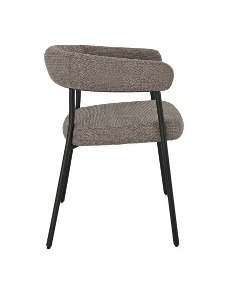 Lot de 2 chaises de salle à manger scandinaves en tissu marron 57,5x56x77 cm Trivio House Nordic - 4