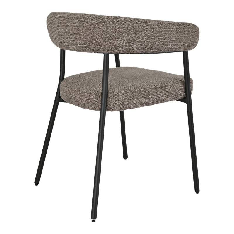 Lot de 2 chaises de salle à manger scandinaves en tissu marron 57,5x56x77 cm Trivio House Nordic - 5