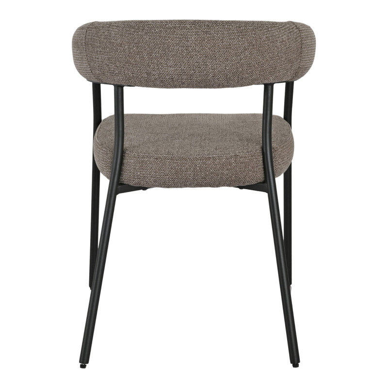 Lot de 2 chaises de salle à manger scandinaves en tissu marron 57,5x56x77 cm Trivio House Nordic - 6