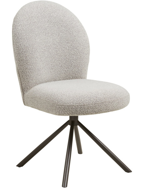 Chaise de salle à manger pivotante bouclette beige 50x63x91,5 cm Lana House Nordic - 1