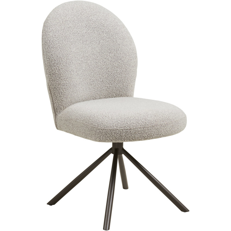 Chaise de salle à manger pivotante bouclette beige 50x63x91,5 cm Lana House Nordic - 1