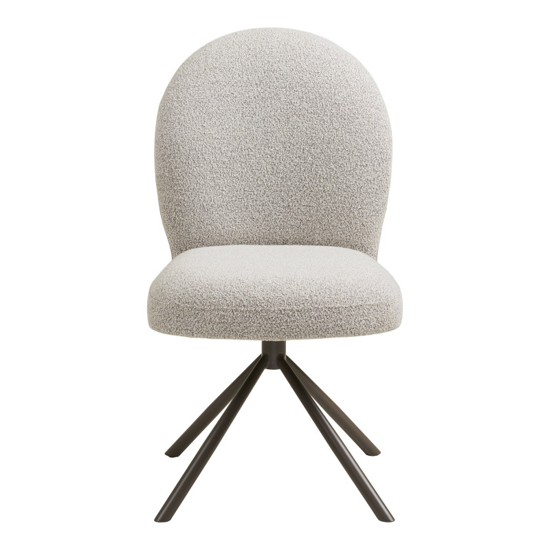 Chaise de salle à manger pivotante bouclette beige 50x63x91,5 cm Lana House Nordic - 3