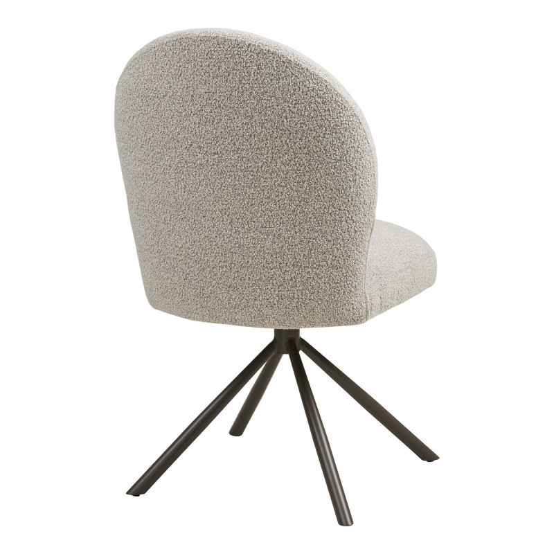 Chaise de salle à manger pivotante bouclette beige 50x63x91,5 cm Lana House Nordic - 5