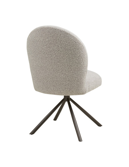 Chaise de salle à manger pivotante bouclette beige 50x63x91,5 cm Lana House Nordic - 5