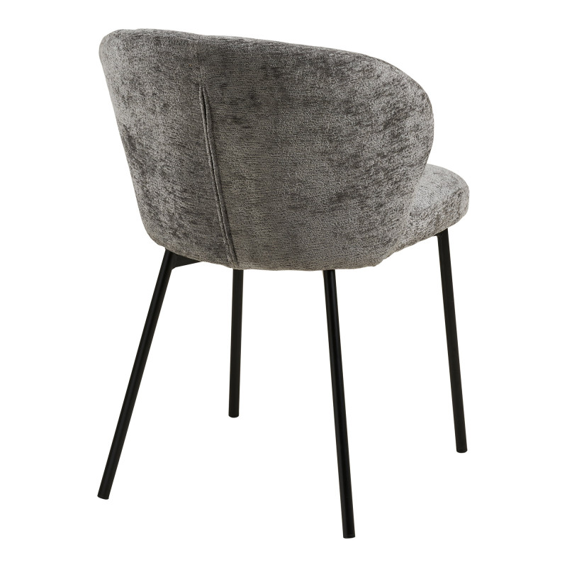 Lot de 2 chaises salle à manger tissu gris 59x66x80 cm Roanne House Nordic - 5