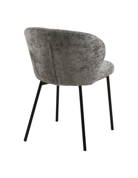 Lot de 2 chaises salle à manger tissu gris 59x66x80 cm Roanne House Nordic - 5