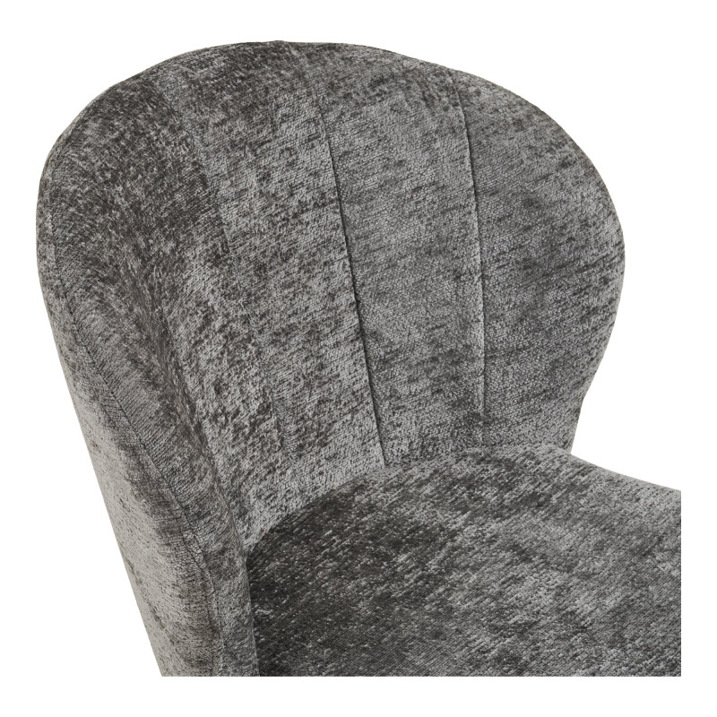 Lot de 2 chaises salle à manger tissu gris 59x66x80 cm Roanne House Nordic - 6