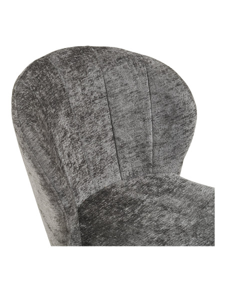 Lot de 2 chaises salle à manger tissu gris 59x66x80 cm Roanne House Nordic - 6