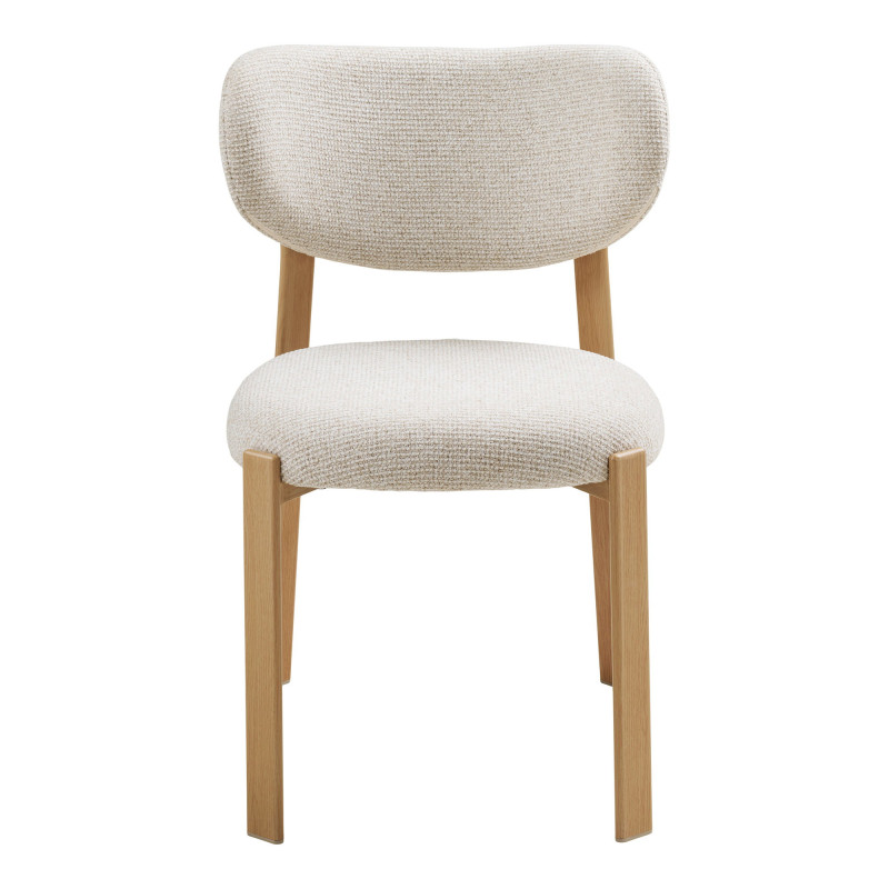 Lot de 2 chaises salle à manger en tissu beige sable 50x60x81 cm Savina House Nordic - 3