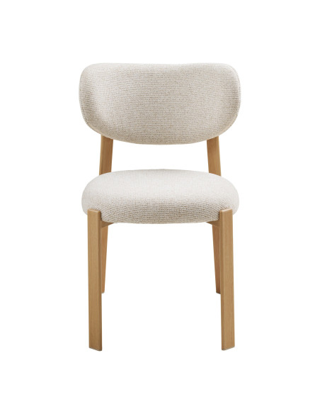 Lot de 2 chaises salle à manger en tissu beige sable 50x60x81 cm Savina House Nordic - 3