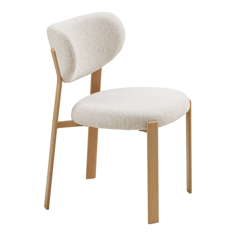Lot de 2 chaises salle à manger en tissu beige sable 50x60x81 cm Savina House Nordic - 4