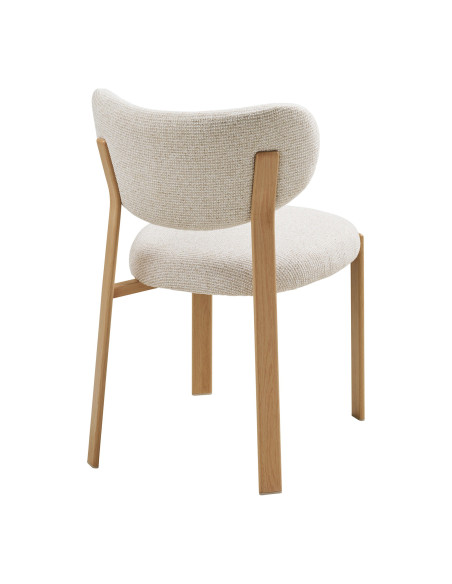Lot de 2 chaises salle à manger en tissu beige sable 50x60x81 cm Savina House Nordic - 5