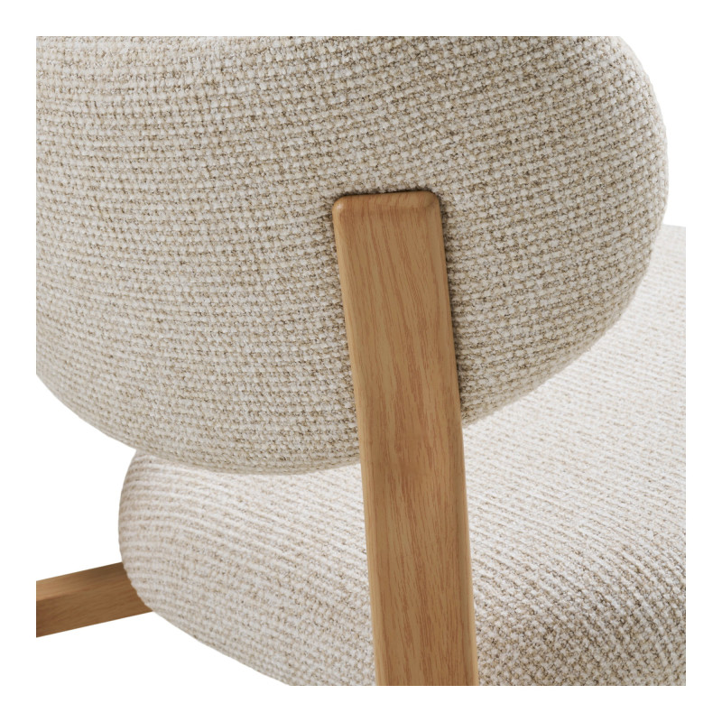 Lot de 2 chaises salle à manger en tissu beige sable 50x60x81 cm Savina House Nordic - 6