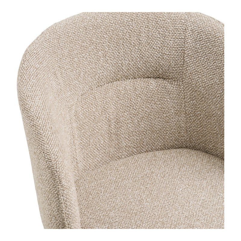 Lot de 2 chaises de salle à manger pivotantes grège et frêne 58,5x59,5x77,5 cm Sparta House Nordic - 6