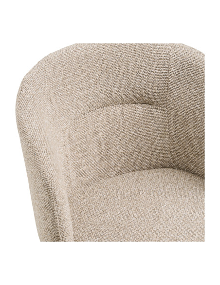 Lot de 2 chaises de salle à manger pivotantes grège et frêne 58,5x59,5x77,5 cm Sparta House Nordic - 6