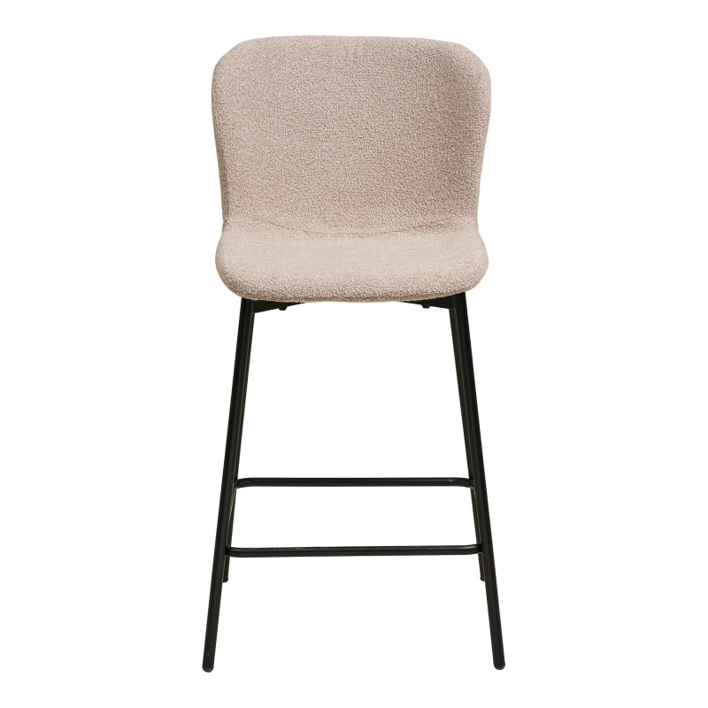 Lot de 2 tabourets de bar bouclé beige 65 cm Maceda House Nordic - 3