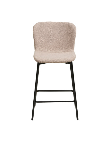 Lot de 2 tabourets de bar bouclé beige 65 cm Maceda House Nordic - 3