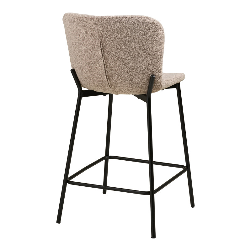 Lot de 2 tabourets de bar bouclé beige 65 cm Maceda House Nordic - 5