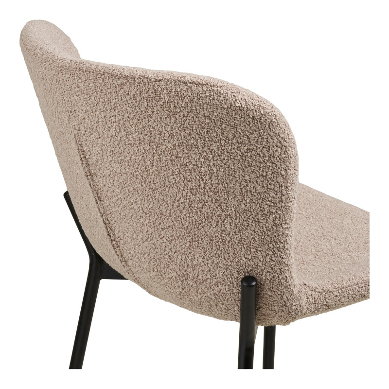 Lot de 2 tabourets de bar bouclé beige 65 cm Maceda House Nordic - 6