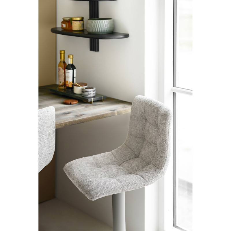 Lot de 2 tabourets de bar réglables en tissu gris 61-81,5 cm Middelfart House Nordic - 7