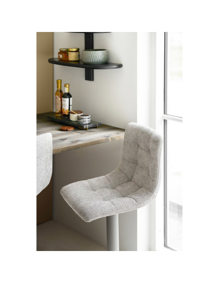 Lot de 2 tabourets de bar réglables en tissu gris 61-81,5 cm Middelfart House Nordic - 7