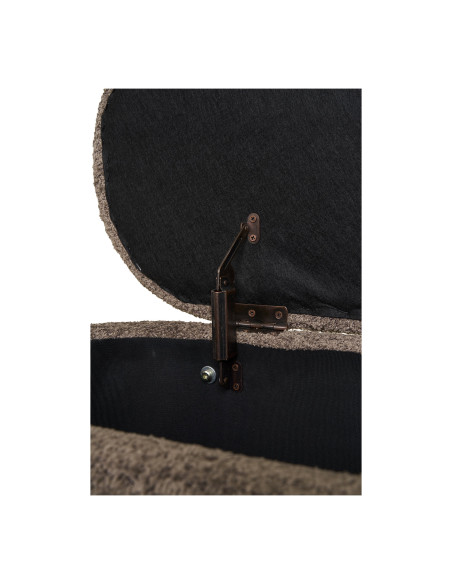 Banc coffre bouclette marron et bois naturel 97x40x48 cm Branca House Nordic - 8