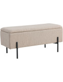 Banc coffre bouclette beige 95x36,5x43 cm Watford