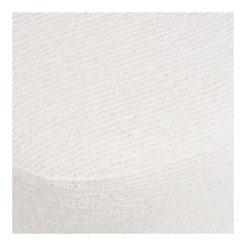 Pouf chenille blanc cassé 55x40x39 cm Hilo House Nordic - 5