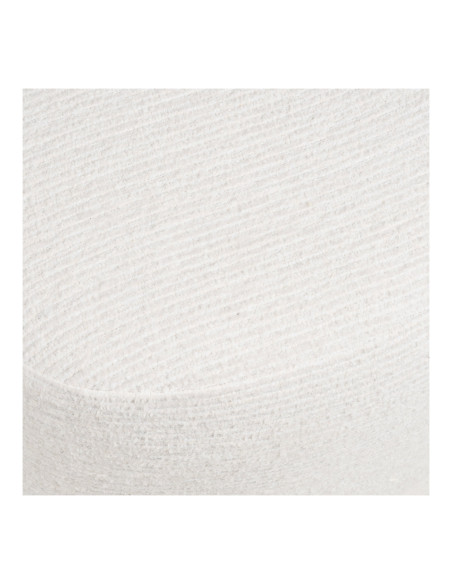 Pouf chenille blanc cassé 55x40x39 cm Hilo House Nordic - 5