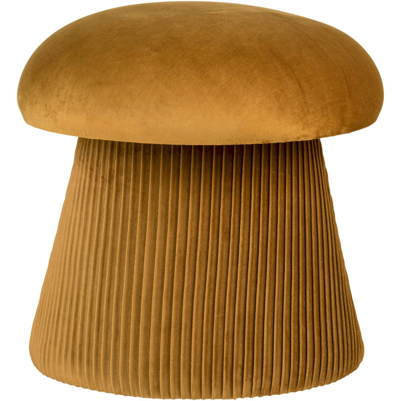 Pouf champignon velours ocre Ø39x42 cm Hampton House Nordic - 1