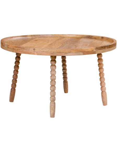 Table basse ronde manguier naturel Ø60x35 cm Jammu House Nordic - 1