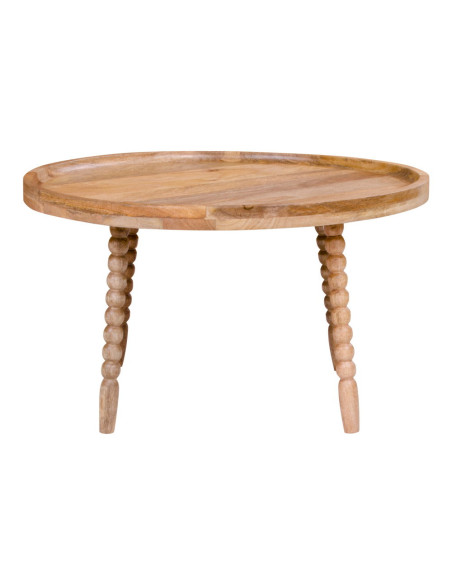 Table basse ronde manguier naturel Ø60x35 cm Jammu House Nordic - 2