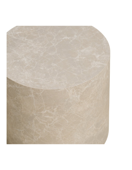 Lot de 2 tables basses rondes effet marbre beige Ø38/48 cm Prague House Nordic - 4