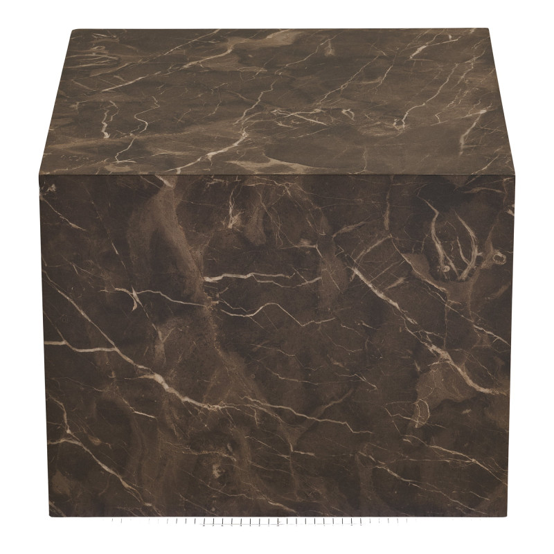 Lot de 2 tables basses cubes effet marbre brun 40/50 cm Prague House Nordic - 5
