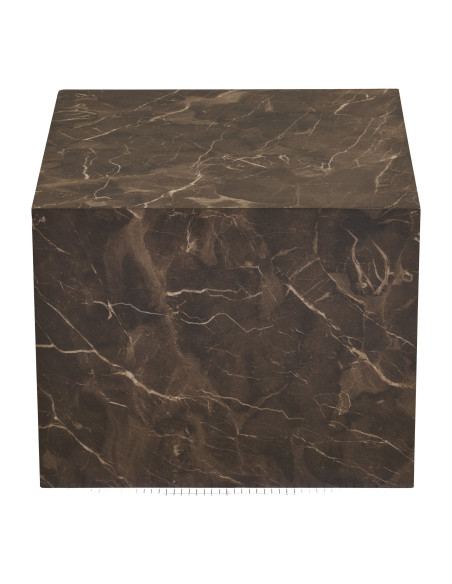 Lot de 2 tables basses cubes effet marbre brun 40/50 cm Prague House Nordic - 5