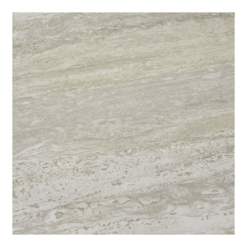 Table d'appoint 2 plateaux effet travertin beige et métal noir 27x46 cm Leuven House Nordic - 6