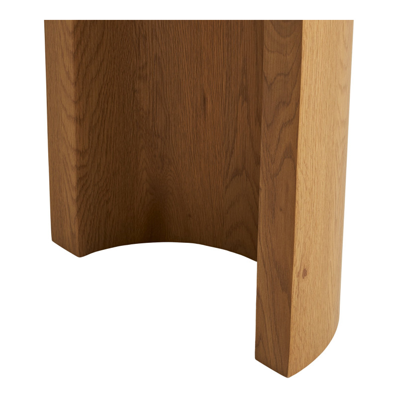 Console d'entrée arrondie MDF décor bois clair 114x38x75 cm Bibione House Nordic - 4