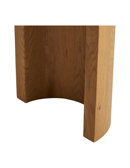 Console d'entrée arrondie MDF décor bois clair 114x38x75 cm Bibione House Nordic - 4