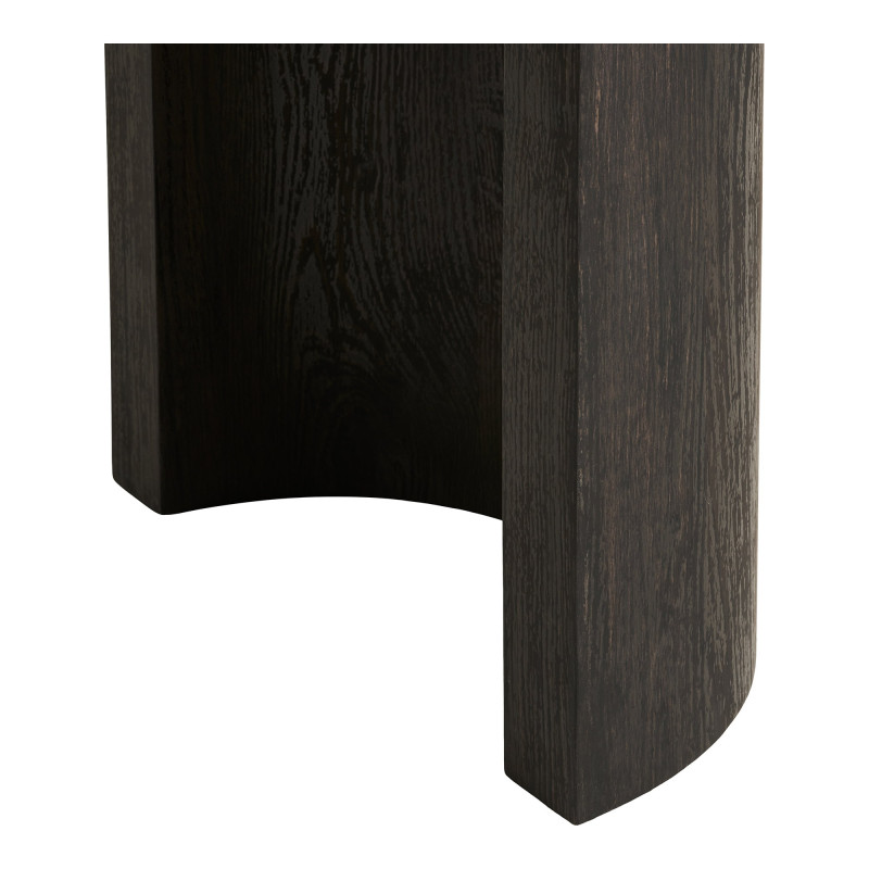 Console d'entrée arrondie MDF décor bois brun chocolat 114x38x75 cm Bibione House Nordic - 4