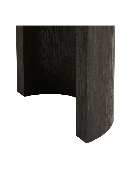Console d'entrée arrondie MDF décor bois brun chocolat 114x38x75 cm Bibione House Nordic - 4