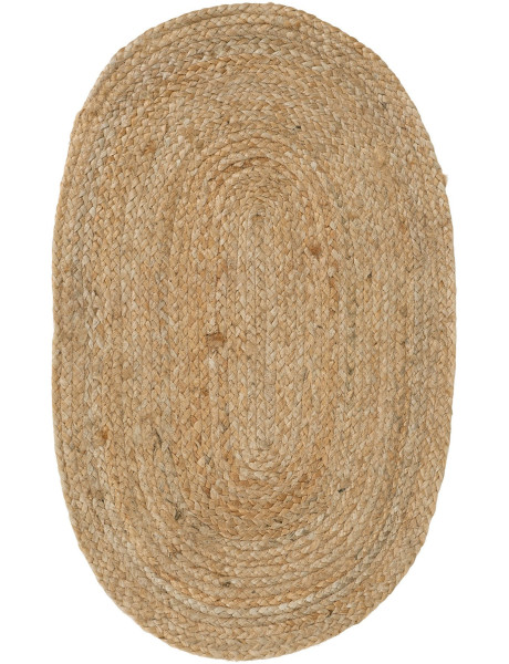 Paillasson ovale en jute tressé naturel 50x80 cm Bombay House Nordic - 1